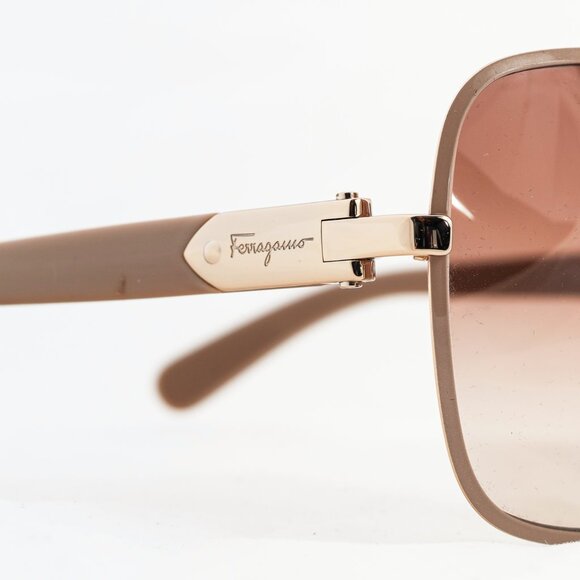 Salvatore Ferragamo SF150S Light Gold & Taupe Butterfly Sunglasses - Picture 5 of 10
